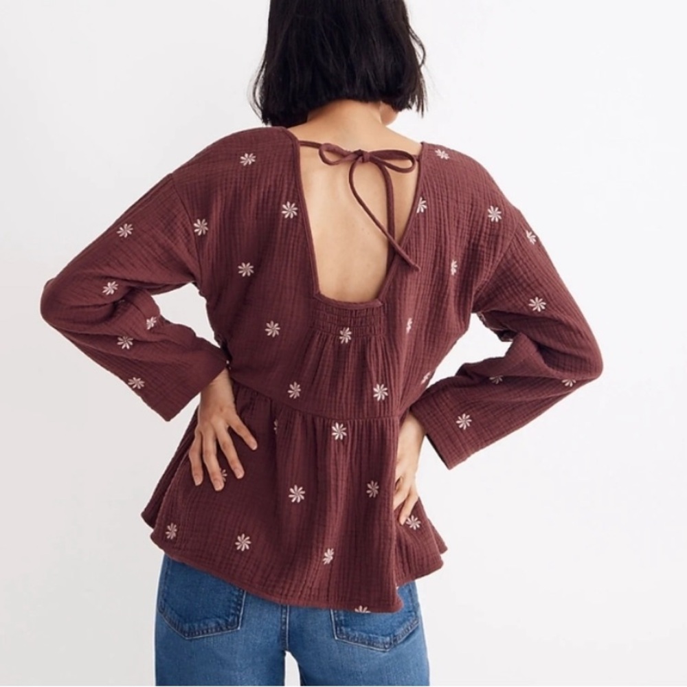 Madewell // Francis Embroidered Gauze Top